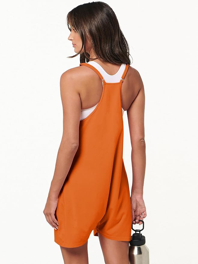 ANRABESS Womens Rompers Summer Casual Loose Sleeveless Overalls Spaghetti Strap Shorts Jumpsuit 2026 Beach Vacation Clothes - Image 6