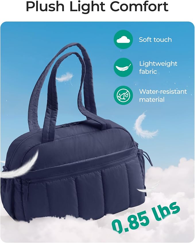 BAGSMART Duffle Bag for Travel, Gym Bag for Women, Weekender Carry on Bag | PVC Wet Pocket, Airline Approved Personal Carry-on Size, Fits Under-seat, One Bag for Gym, Travel, Hospital, Overnight - Image 4