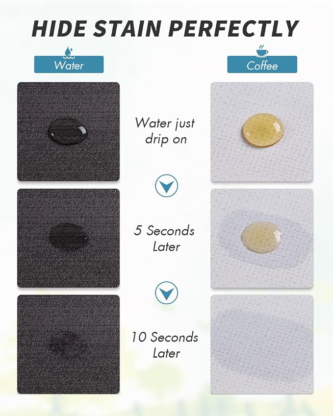 AMOAMI Dish Drying Mat for Kitchen Counter-Coffee Mat Bar Accessories, Hide Stain, Rubber Backed, Absorbent, Fit Under Coffee Maker, Espresso Machine, Pot, Dish Rack,(12x19,Buffalo Black) - Image 3