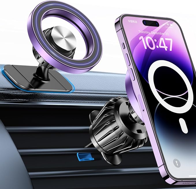 Kaistyle for Magsafe Car Mount【20 Strong Magnets】Magnetic Phone Holder for Car Phone Holder Mount Dash Mounted Holders Cell Phone Holders for Your Car Accessories for Women Men for iPhone 17 16 15 14 by Kaistyle