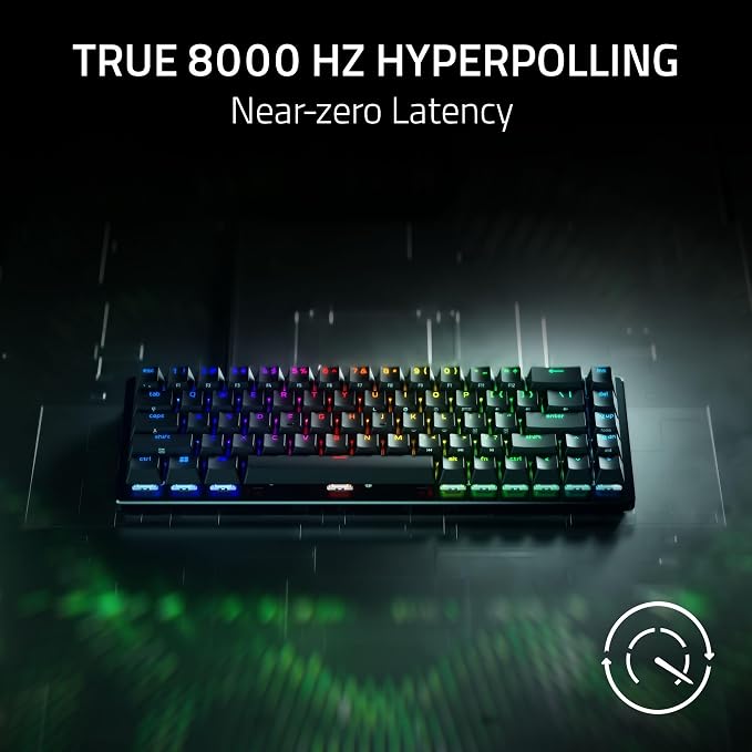 Razer Huntsman V3 HE Magnetic Mini 65% 8KHz Wired Gaming Keyboard | Hall Effect Magnetic Switches, 8000 Hz Polling, Razer Snap Flex,Razer Snap Tap, Rapid Trigger, Adjustable Actuation - Image 3