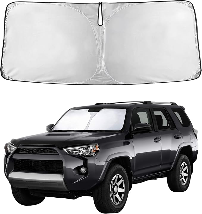 EcoNour Windshield Sunshade for Toyota 4Runner 2010-2023 2024 2025 2026, SR5, Trail, TRD (Off-Road, Premium, Pro) Limited, Front Window Sun Shade Cover, UV Heat Blocker & Protector, Car Accessories by EcoNour