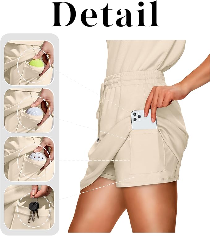 NIASHOT Two Piece Skirt Sets for Women Summer Vacation Travel Outfits Tennis Golf Skorts Versatile Lounge Sets - Image 4
