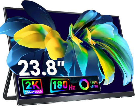 VisionOwl Portable Monitor for Laptop, IPS USB-C HDMI Travel Second Monitor for MacBook Pro Air, PC, PS5, Xbox, Portable Second Screen, Built-in Kickstand, Speakers, VESA Mountable, 23.8 Inch by Seethewholeworldclearly