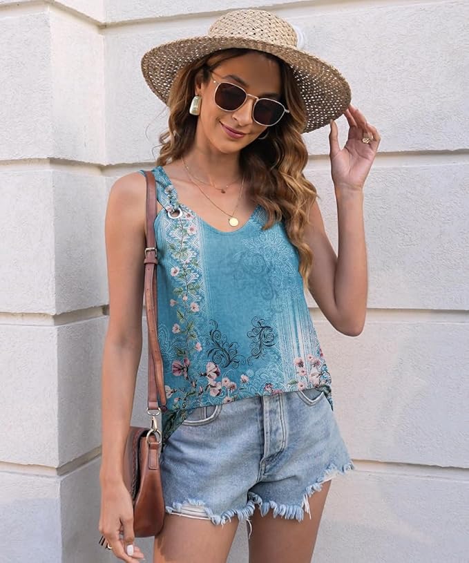 Disamer Womens Tank Tops 2026 Loose Fit Casual Summer Spaghetti Strap Trendy Spring Cute Lace Sleeveless T Shirts - Image 3