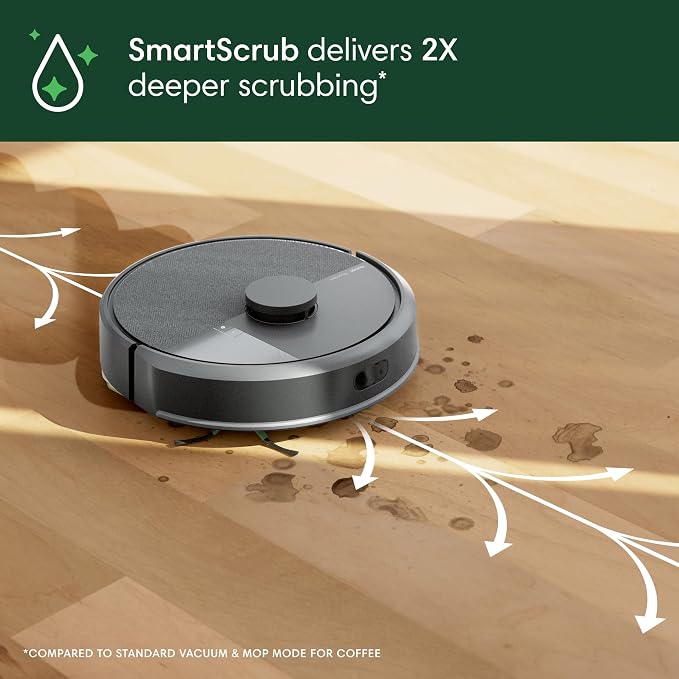 iRobot Roomba 105X Combo Robot Vacuum & Mop with AutoEmpty Dock, Self‑Emptying for Up to 75 Days, 70× Power‑Lifting Suction, Smart LiDAR Mapping, App & Voice Control, Ideal for Homes with Pets & Kids - Image 7