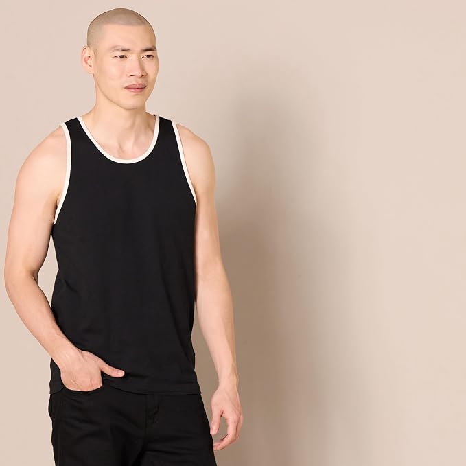Amazon Essentials Men's Active Quick Dry Tech Stretch Moisture Wicking Lightweight Gym Tank Top - Image 3