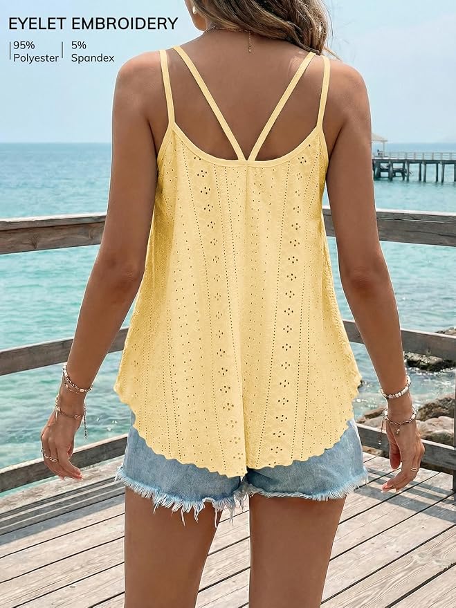 ATHMILE Women's Tank Tops Sleeveless Summer Top Spaghetti Strap Spring Shirt Loose Fit Beach Vacation 2026 Casual - Image 2