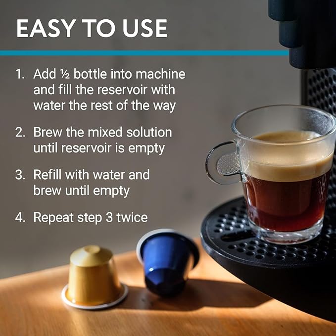 IMPRESA Coffee Machine Descaler, 2-Pack (1-Year Supply) Universal Descaling | Solution for Keurig, Nespresso, Breville, De’Longhi, Jura & Ninja – Coffee Maker Cleaner and Limescale Remover – Made in USA - Image 4