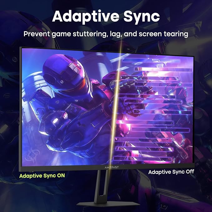 Amzfast 24.5 Inch 280Hz/240Hz FHD 1080p Gaming Monitor, 1ms Adaptive Sync, 3000:1, 126% sRGB, 93% DCI-P3, TÜV Rheinland Eye Care, HDMI 2.0 x 2 & DP 1.4 x 2, AMZG25X1 Pro - Image 4