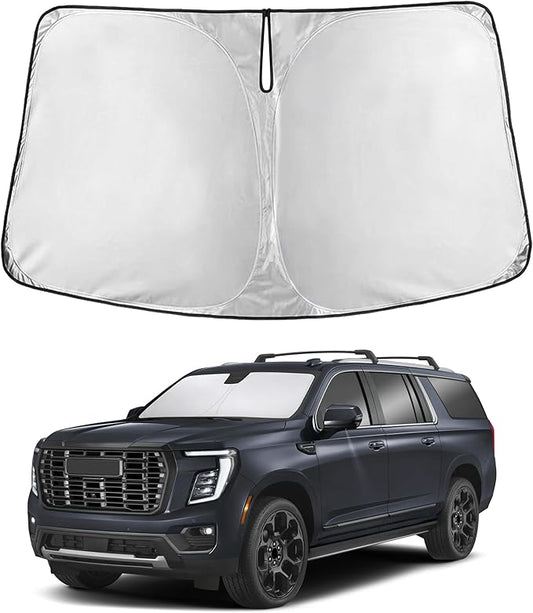 EcoNour Windshield Sunshade Compatible for GMC YukonXL 2021-2023 2024 2025, Sun Visor for Front Windshield & Window Sun Shade Cover, UV Heat Blocker & Protector, Car Accessories by EcoNour