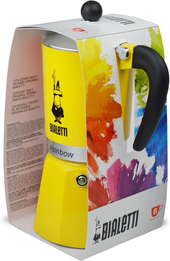 Bialetti Rainbow Moka Pot in Green, 6 Cup Stove Top Espresso Maker - Aluminum Cafetera for Ground Coffee, Italian Coffee Maker for Home Brewing - Image 4