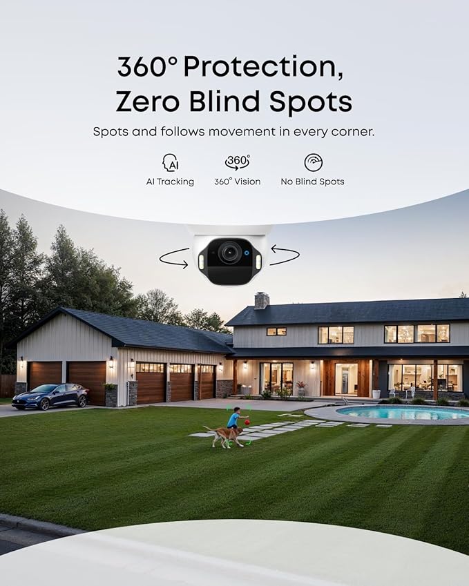 eufy Security SoloCam E42 2-Cam Kit, 4K Security Camera Wireless Outdoor, Solar Powered, AI Motion Tracking, Strobe Light, Pan & Tilt, Facial Recognition, Built-in Local Storage (Up to 16TB) - Image 3