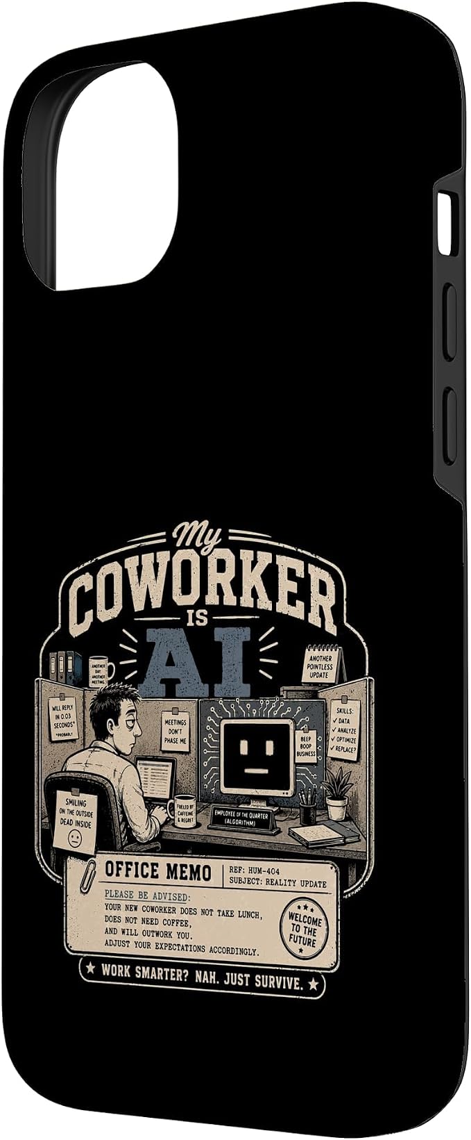 My Coworker is AI Office Humor Funny Workplace Replacement Case for iPhone 14 Plus - Image 2