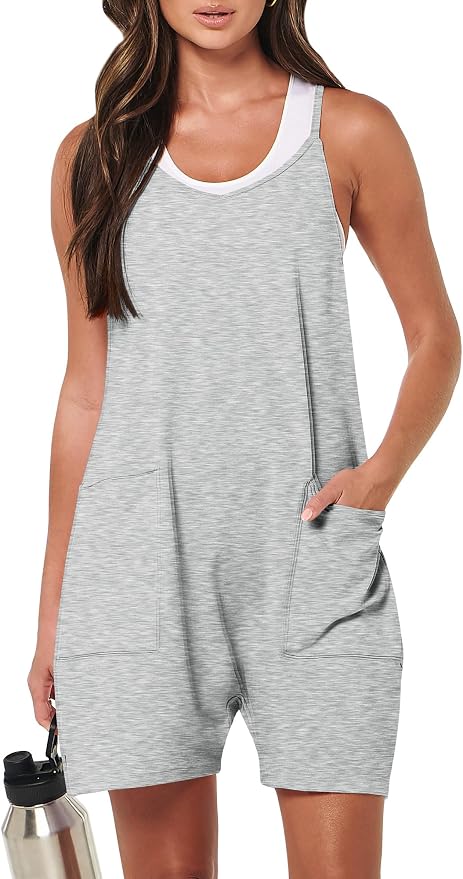 ANRABESS Womens Rompers Summer Casual Loose Sleeveless Overalls Spaghetti Strap Shorts Jumpsuit 2026 Beach Vacation Clothes by ANRABESS