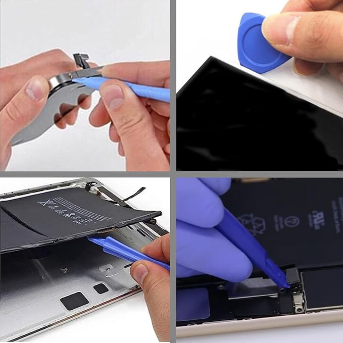 Repair Tools Kit for iPhone iPad MacBook Nintendo Switch PS4 Xbox Laptop - 10 Universal Triangle pry bar + 2 spudger + 2 Metal Triangular spudgers (0.87") - Image 4