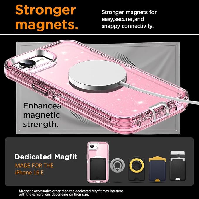 AICase for iphone 17e Case/iphone 16e Case Clear with Magsafe Heavy Duty Drop Protection Full Body Rugged Shockproof/Dust Proof Triple Layer Transparent Military Protective Tough Durable for 17e/16e_9 - Image 4