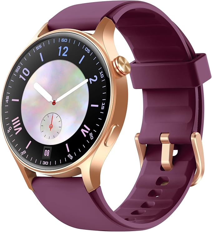Fitpolo Smart Watch for Women,1.3" AMOLED Touchscreen Fitness Tracker, Make/Answer Calls, Heart Rate SpO2 Monitor,3ATM Waterproof,Sleep Activity Tracking Smartwatch for Android Phones iPhone (Purple) by Fitpolo