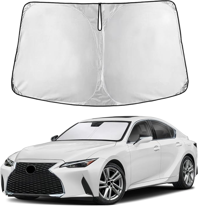 EcoNour Windshield Sunshade Compatible for Lexus IS 300, IS 350, IS 500, IS 250, IS 200T 2014-2024 2025 2026, Sun Visor for Front Window Sun Shade Cover, UV Heat Protector, Car Accessories by EcoNour