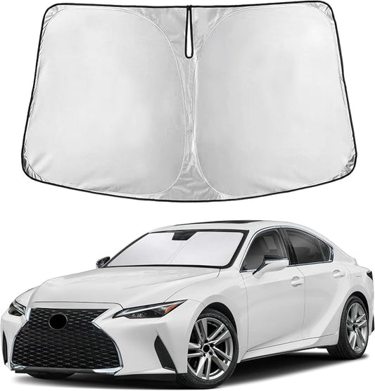 EcoNour Windshield Sunshade Compatible for Lexus IS 300, IS 350, IS 500, IS 250, IS 200T 2014-2024 2025 2026, Sun Visor for Front Window Sun Shade Cover, UV Heat Protector, Car Accessories by EcoNour