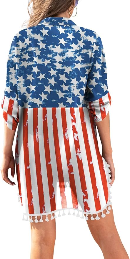 Yincro Women Swimsuit Cover Up Shirt 2026 Tassel Beach Bathing Suit for Swimwear Bikini Dress - Image 3