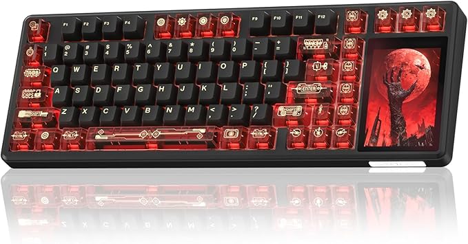 Aula L99 Wireless Mechanical Gaming Creamy Keyboard with Smart Touch Screen | Tri-Mode Hot Swappable Custom Keyboard,RGB Backlit,PBT Keycap,Gasket Mount Creamy Sounding Keyboards for Office PC,84 Keys by Strikonx