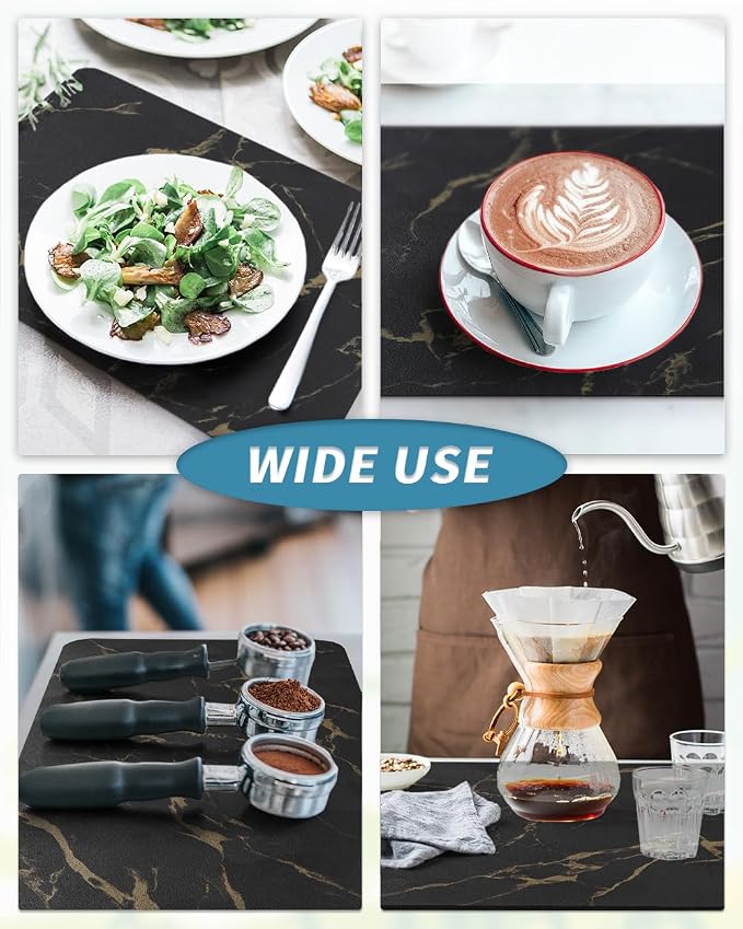 AMOAMI Coffee Mat Hide Stain Rubber Backed Absorbent Dish Drying Mat for Kitchen Counter - Fits Under Coffee Maker or Machine - Image 5