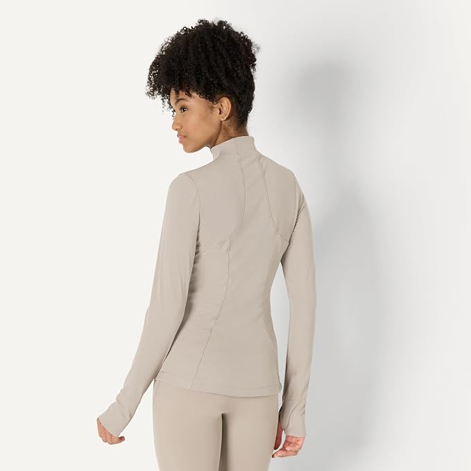 Amazon Essentials Women's Active FormFlex Buttery Soft Slim Fit Quarter Zip Long Sleeve Pullover Jacket - Image 2