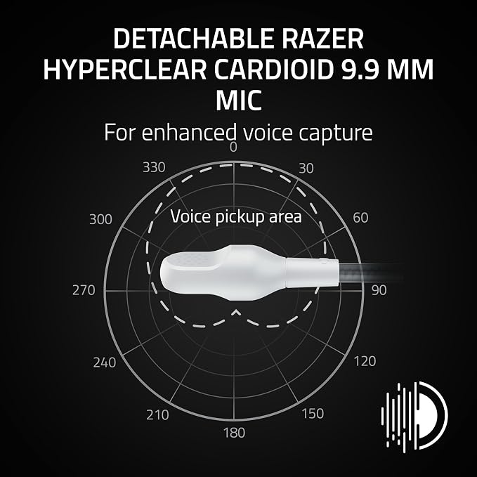 Razer BlackShark V3 X HyperSpeed Wireless PS5 Gaming Headset, White | 50mm Drivers, Cardioid Mic, 2.4 GHz, Bluetooth, Works with PC, Mac, Nintendo Switch, Smartphone, 70 Hr Battery - Image 4