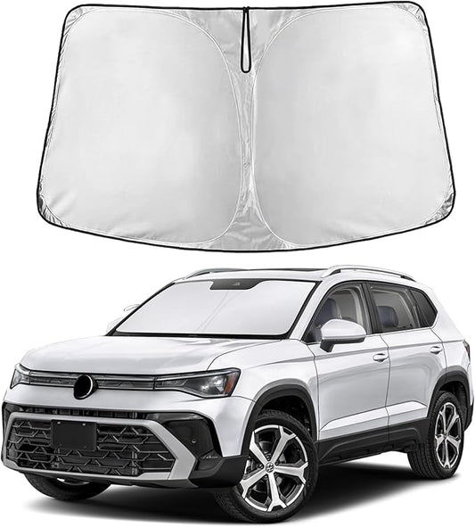EcoNour Windshield Sunshade Compatible for Volkswagen VW Taos 2022-2024 2025 2026, Sun Visor for Front Windshield & Window Sun Shade Cover, UV Heat Blocker & Protector, Car Accessories by EcoNour
