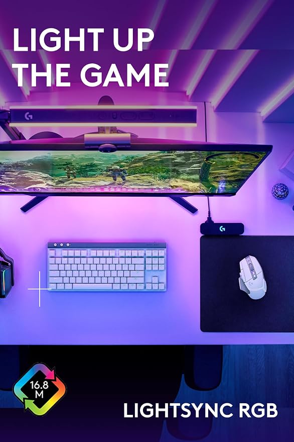 Logitech G502 X Lightspeed Wireless Gaming Mouse + G515 TKL Wireless Gaming Keyboard (Tactile) Bundle: White - Image 3