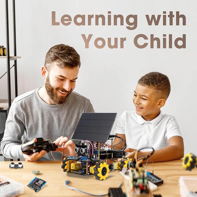 Robotics Kit for Kids Ages 8–12,ACEBOTT STEM Robot Car with Solar Powered,Compatible with Arduino & Scratch,STEM Toys for Boys Ages 8–12,App & Remote Control,Programmable ESP32, for Boys and Girls - Image 7