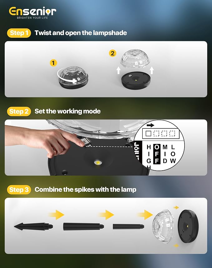 Ensenior Solar Pathway Lights IP65 Waterproof, RGB Color Changing & 6500K Cool White, 8-16Hr Runtime, Flower Pattern Garden Lights for Walkway Porch Yard - 6 Pack - Image 6