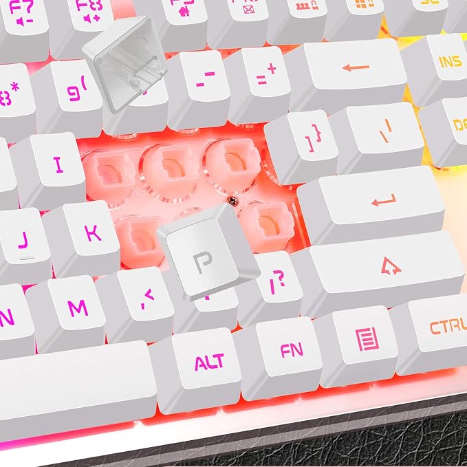 Gaming Keyboard and Mouse Combo, K1 RGB LED Backlit Keyboard with 104 Key for PC/Laptop(White) - Image 4