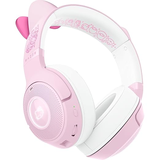 Razer Kraken Kitty V2 BT Wireless RGB Headset: Chroma RGB - Bluetooth 5.2-40 mm Drivers - 40 Hr Battery w/Type C Charging - Hello Kitty & Friends Edition | Chroma RGB Kitty Ears & Earcups, Bluetooth 5.2, 40 mm Drivers, Noise-cancelling Mics, Lightweigh... - Image 8