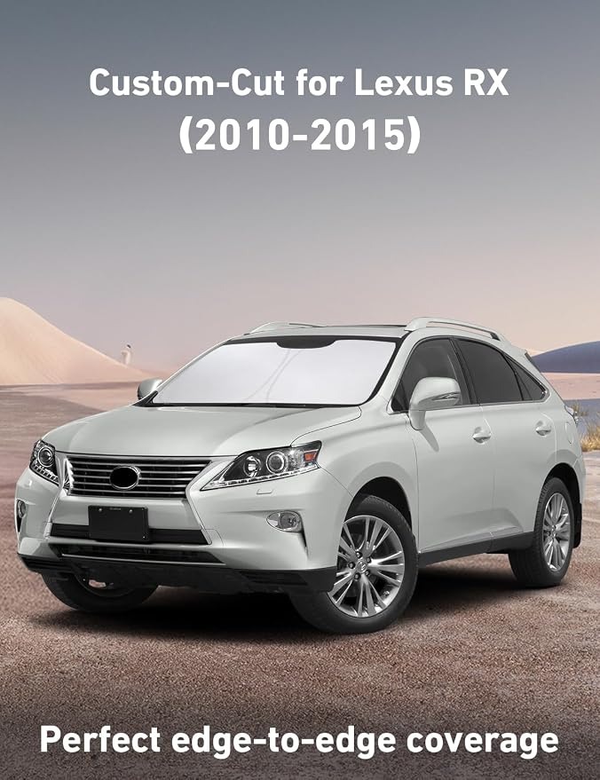 EcoNour Windshield Sunshade Compatible for Lexus RX 300 350/350h 450/450h 2010-2013 2014 2015, Sun Visor for Front Windshield & Window Sun Shade Cover, UV Heat Blocker & Protector, Car Accessories - Image 2