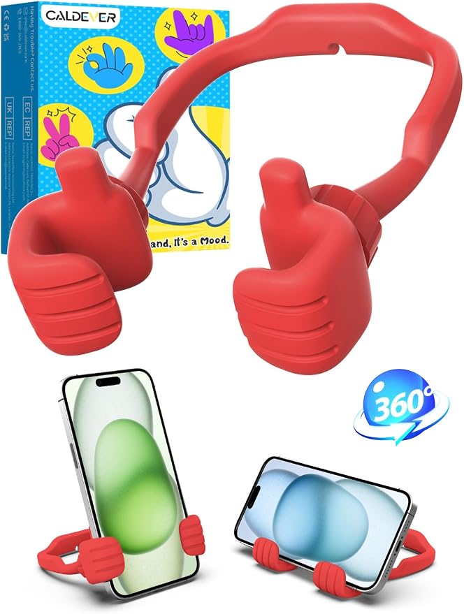 Gifts for Teens Girls Women Mom Wife Cell Phone Holder: Adjustable Thumbs Up Phone Stand Gift for Kids Adults Women Teenage Men Boy Grandma Funny Gadgets Trend Stuff Ideas Stocking Stuffer Gift by CALDEVER
