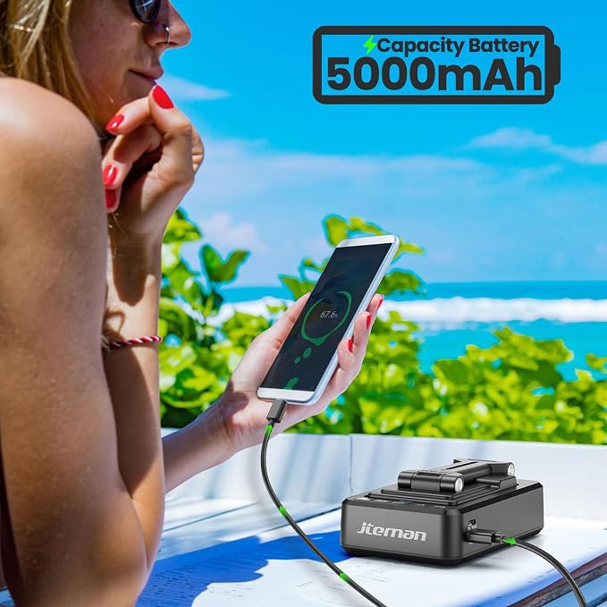 JTEMAN Cell Phone Stand with Bluetooth Speaker and Charging Function, HD Sound Adjustable Phone Holder, Birthday Gifts for Men Women, Cool Tech Kitchen Gadgets for All Phones,Tablet (Black) - Image 3