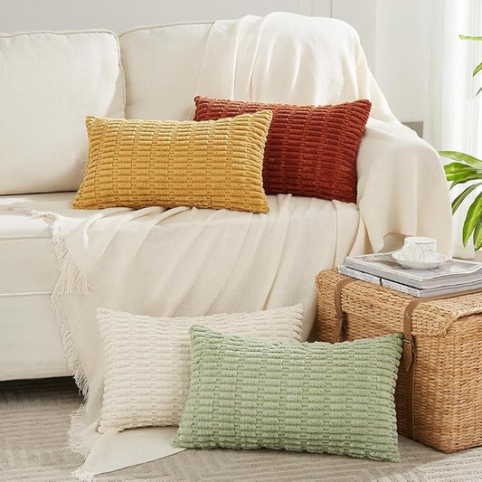 Fancy Homi 4 Packs Decorative Throw Pillow Covers for Living Room Couch Bed, Modern Farmhouse Boho Home Décor Accent Cushion Case, 24" x 16", Fall by Fancy+Homi