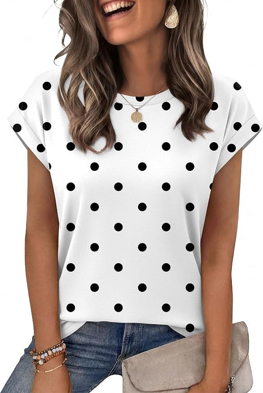 Alaroo Womens Summer Tops Short Sleeve Shirts Crew Neck Tshirt Cute Trendy Tunic Blouses (S-3XL) by Alaroo
