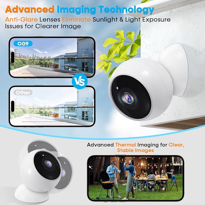AMTIFO Security Cameras Wireless Outdoor Magnetic - 4-Pack Install-Free Indoor Smart 2K WiFi - Long Battery Life Powered Wireless Security Camera with AI Motion Detection - Image 4