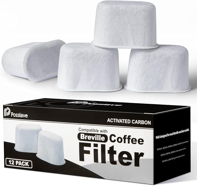 Possiave 12-Pack Water Filters Compatible with Breville BWF100 Machines | Breville Espresso Machine Water Filter Replacement for Barista Express/Pro, Infuser, Dual Boiler, Oracle Series Early by Possiave
