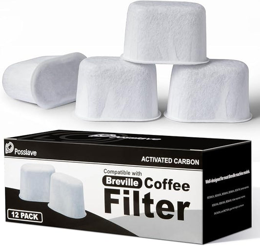 Possiave 12-Pack Water Filters Compatible with Breville BWF100 Machines | Breville Espresso Machine Water Filter Replacement for Barista Express/Pro, Infuser, Dual Boiler, Oracle Series Early by Possiave