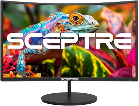 New! Sceptre Curved 27-inch Gaming Monitor 100Hz 1080p R1500 98% sRGB HDMI x2 VGA Build-in Speakers, VESA Wall Mount Machine Black 2026 (C275W-1920RN Series) by SceptreInc