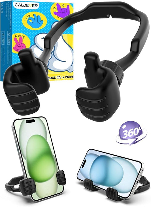 Gifts for Teens Boys Girls Adults Fathers Day: Thumbs Up Lazy Phone Stand Cell Phone Holder for Desk Kids Teenage Tween Men Women Stocking Stuffers Funny Cool Gadget Birthday Ideas Husband Dad Gifts by CALDEVER