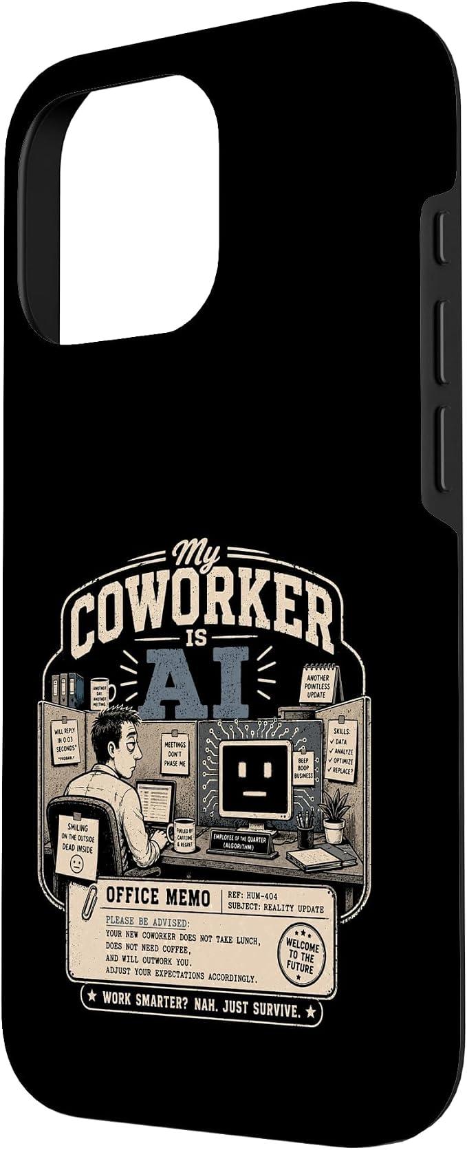 My Coworker is AI Office Humor Funny Workplace Replacement Case for iPhone 16 Pro - Image 2