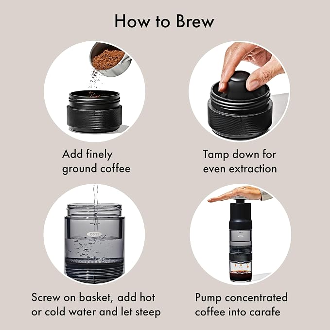 OXO Brew Portable Rapid Coffee Brewer | Reusable Filter, Small, Quick Brew in 5 Minutes or Less, Easy-Clean Carafe, Hot or Cold - Image 5