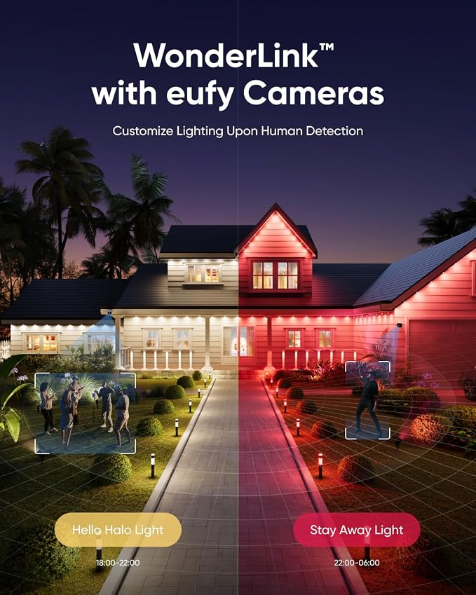 eufy Permanent Outdoor Lights E22, 150ft, Black - Image 3