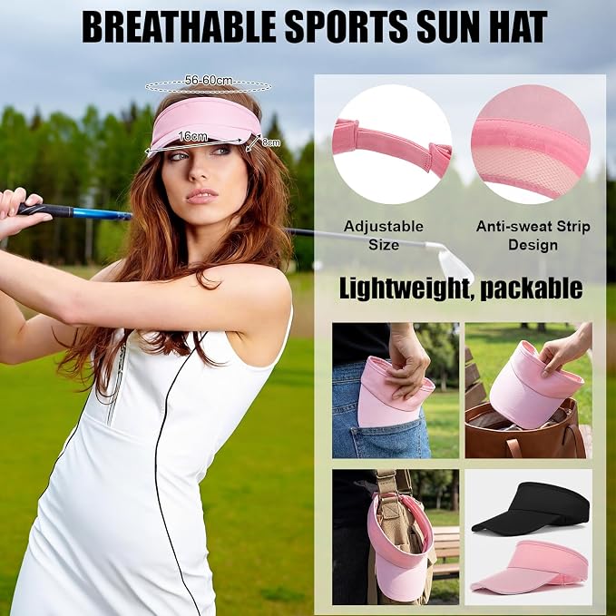 8 Pcs Cooling Must Haves Summer, Keeping Cool in Hot Weather Outside, Cooling Arm Sleeves, Towels, Sun Visor Hats, Portable Handheld Mini Fans, UV Protection for Women Men Sports, Travel - Image 3