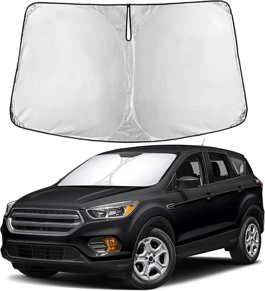 EcoNour Windshield Sunshade Compatible for Ford Escape 2013-2017 2018 2019, Sun Visor for Front Windshield & Window Sun Shade Cover, UV Heat Blocker & Protector, Car Accessories by EcoNour